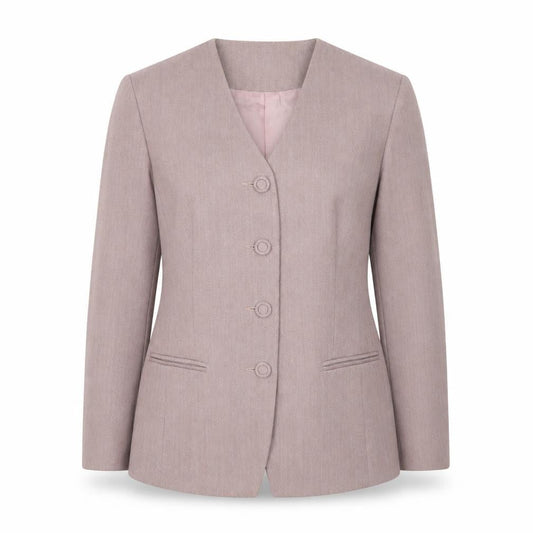 Gold by Michael H Women Pink Wool Blazer Size 12 Classic Formal Jacket