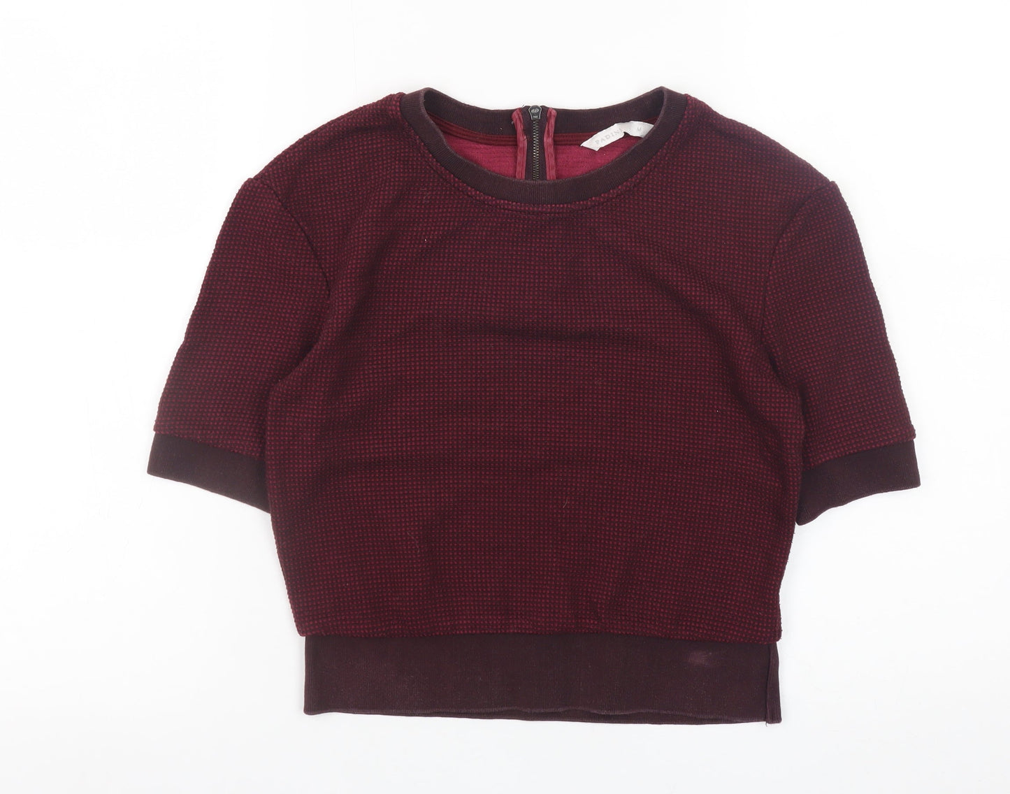 Womens UK Size M Padini Red Cropped T-Shirt