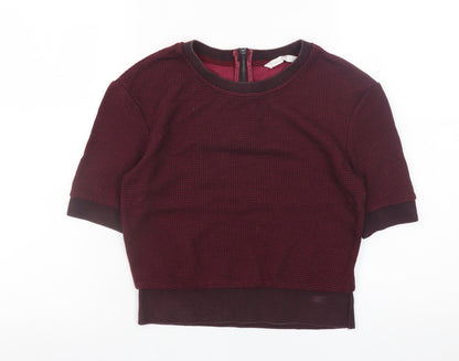 Womens UK Size M Padini Red Cropped T-Shirt