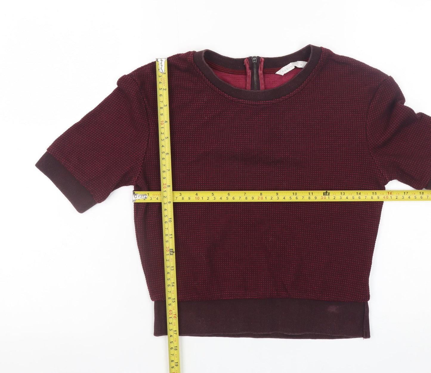 Womens UK Size M Padini Red Cropped T-Shirt