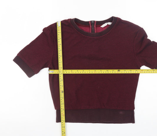 Womens UK Size M Padini Red Cropped T-Shirt