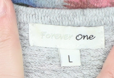 Womens UK Size L Forever One Multicoloured Basic T-Shirt