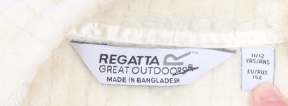 Regatta Girls Beige Fleece Roll Neck Pullover Sweatshirt 11-12 Years