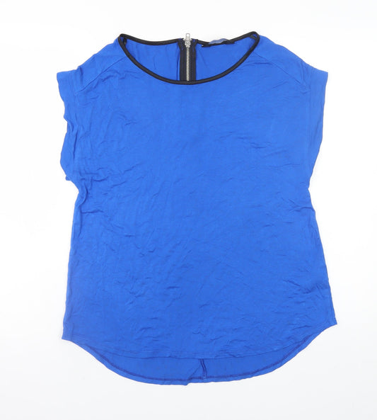 Womens UK Size 12 Dorothy Perkins Blue Basic Blouse