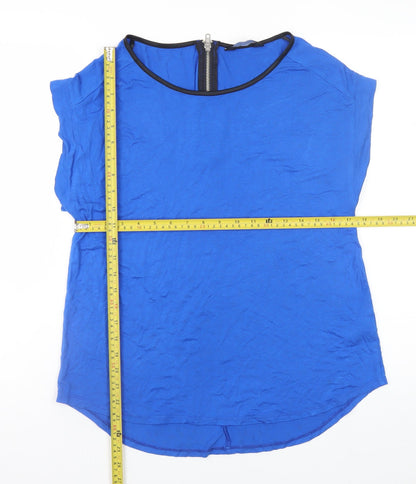 Womens UK Size 12 Dorothy Perkins Blue Basic Blouse