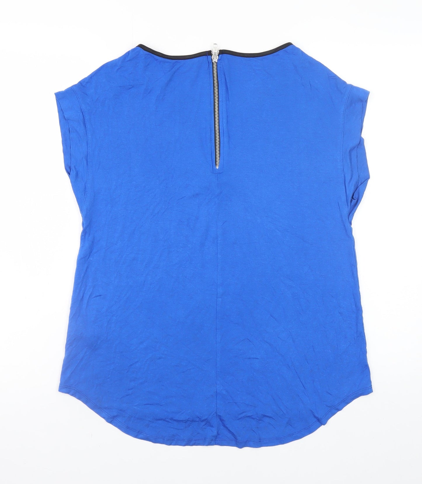 Womens UK Size 12 Dorothy Perkins Blue Basic Blouse