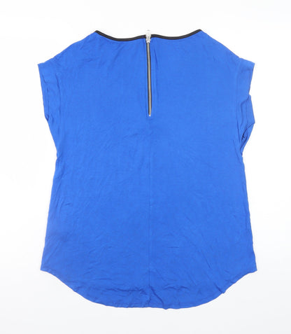 Womens UK Size 12 Dorothy Perkins Blue Basic Blouse