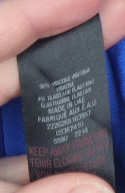 Womens UK Size 12 Dorothy Perkins Blue Basic Blouse