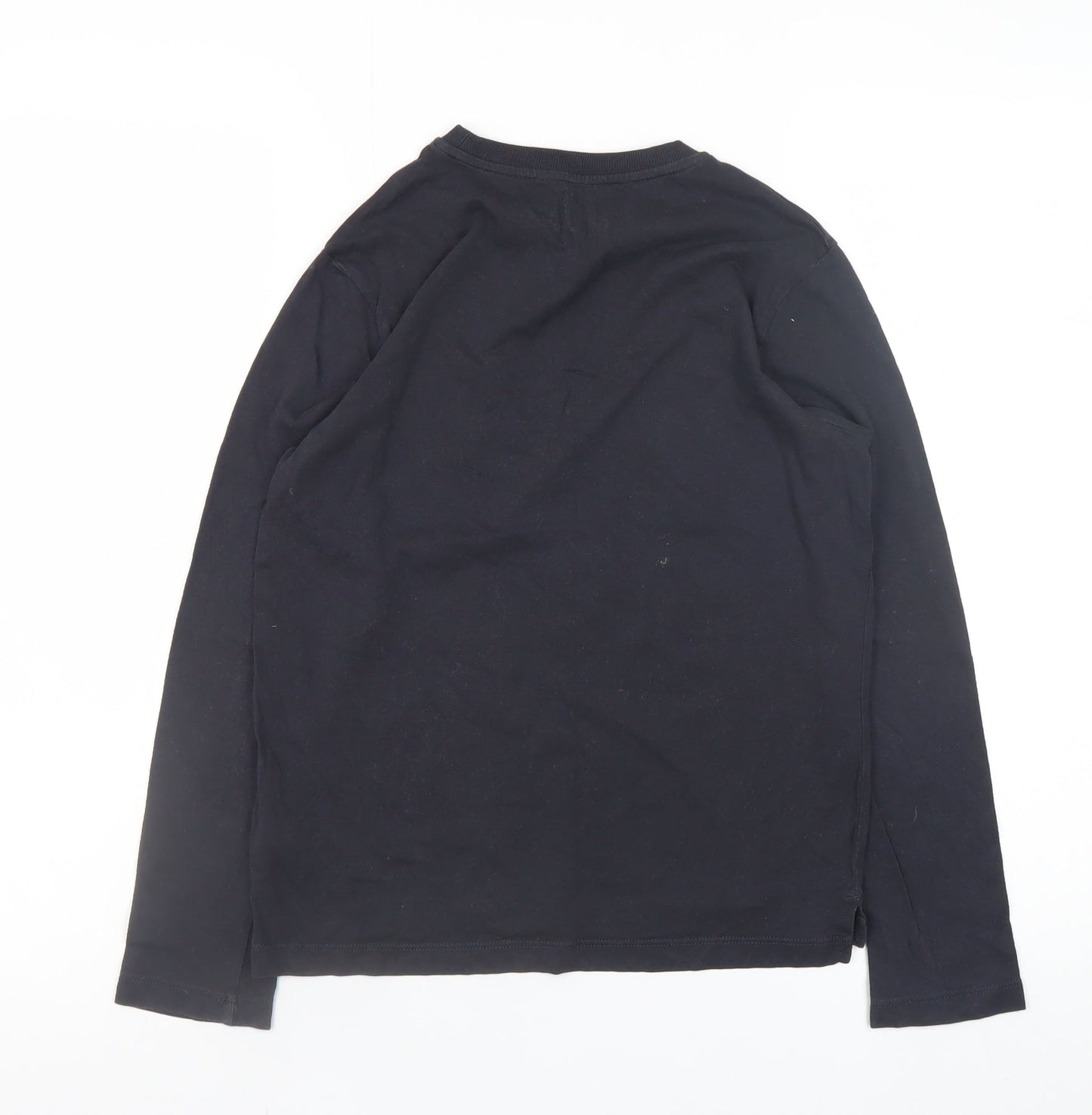 Boys UK Size 10-11 Years Marks and Spencer Black Basic T-Shirt