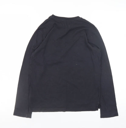 Boys UK Size 10-11 Years Marks and Spencer Black Basic T-Shirt
