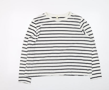 Womens UK Size XL H&M White Pullover Sweatshirt