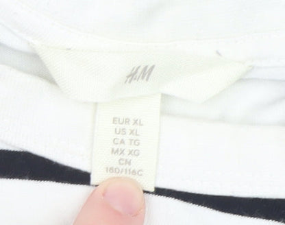 Womens UK Size XL H&M White Pullover Sweatshirt