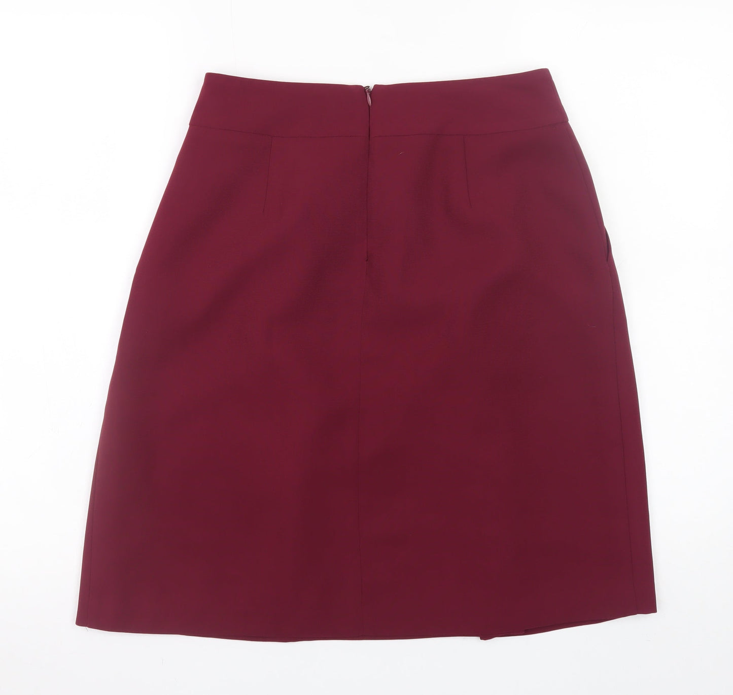 Womens UK Size 8 Papaya Pleated Twill Skirt