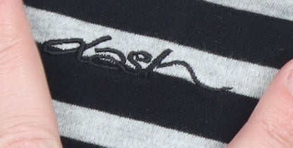 Womens UK Size 14 DASH Black Basic T-Shirt