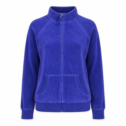 Marks and Spencer Women Blue Velour Full Zip Jacket UK 16