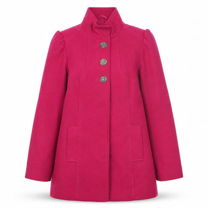 Womens UK Size 12 F&F Pink Overcoat