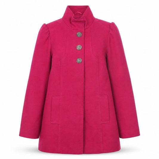 Womens UK Size 12 F&F Pink Overcoat