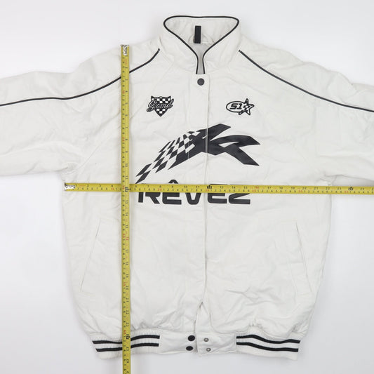 Mens UK Size XS H&M White Bomber Jacket