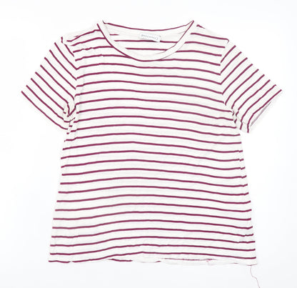 Womens UK Size 10 Warehouse White Basic T-Shirt