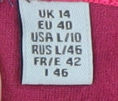 Womens UK Size 14 Regatta Great Outdoors Red Pullover Hoodie