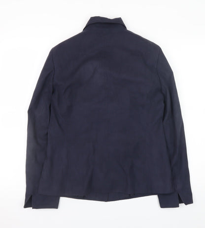 Artigiano Women's Blue Size 12 Blazer Jacket Classic Smart Lined