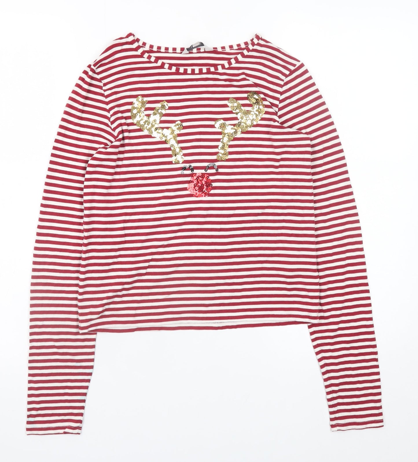 Girls UK Size 13-14 Years Miss E-Vie Red Basic T-Shirt