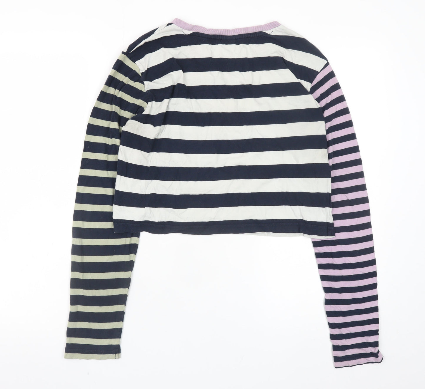 Womens UK Size M Urban Outfitters Multicoloured Cropped T-Shirt