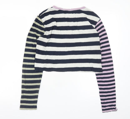 Womens UK Size M Urban Outfitters Multicoloured Cropped T-Shirt