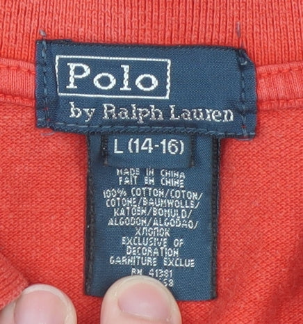 Teens UK Size L Ralph Lauren 100% Cotton Polo Shirt