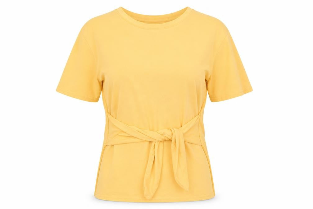 Womens UK Size M PEP&CO Yellow Basic T-Shirt