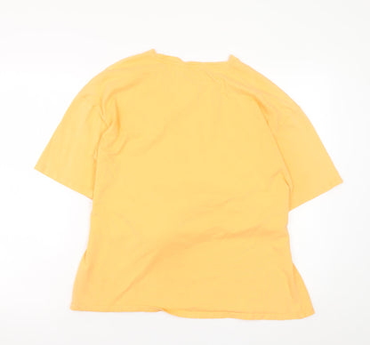 Womens UK Size M PEP&CO Yellow Basic T-Shirt