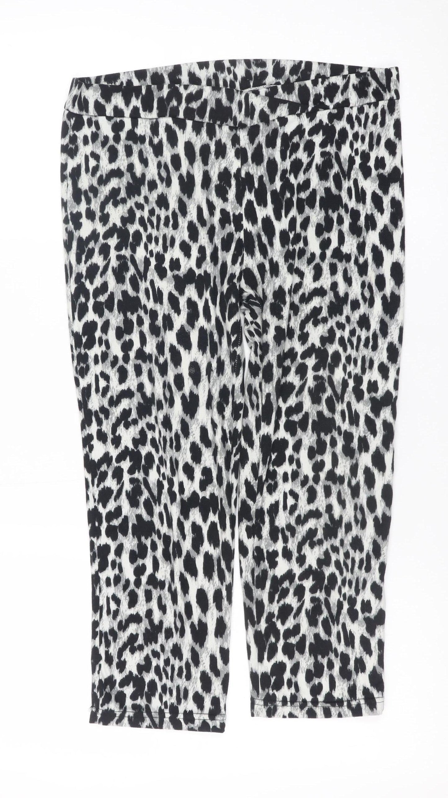 Womens UK Size L Poof!  Capri Multicoloured Leggings