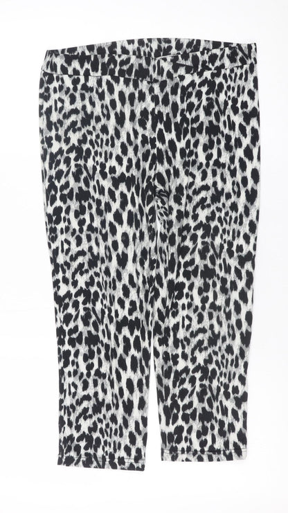Womens UK Size L Poof!  Capri Multicoloured Leggings