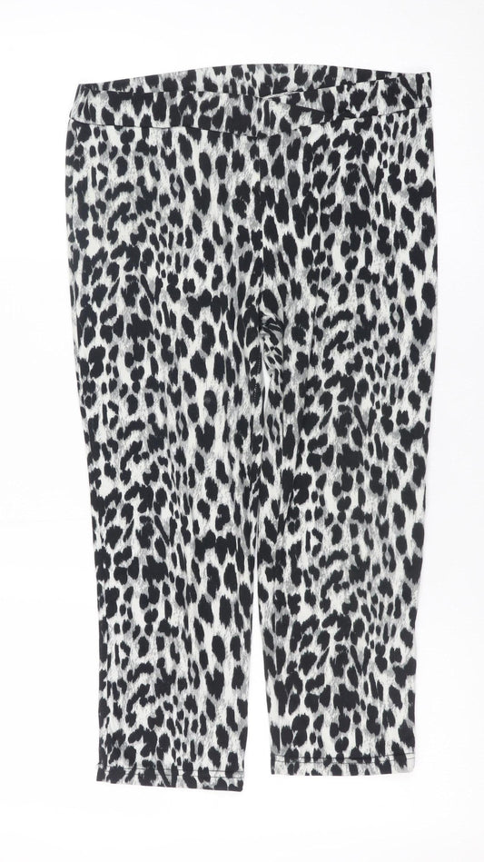 Womens UK Size L Poof!  Capri Multicoloured Leggings
