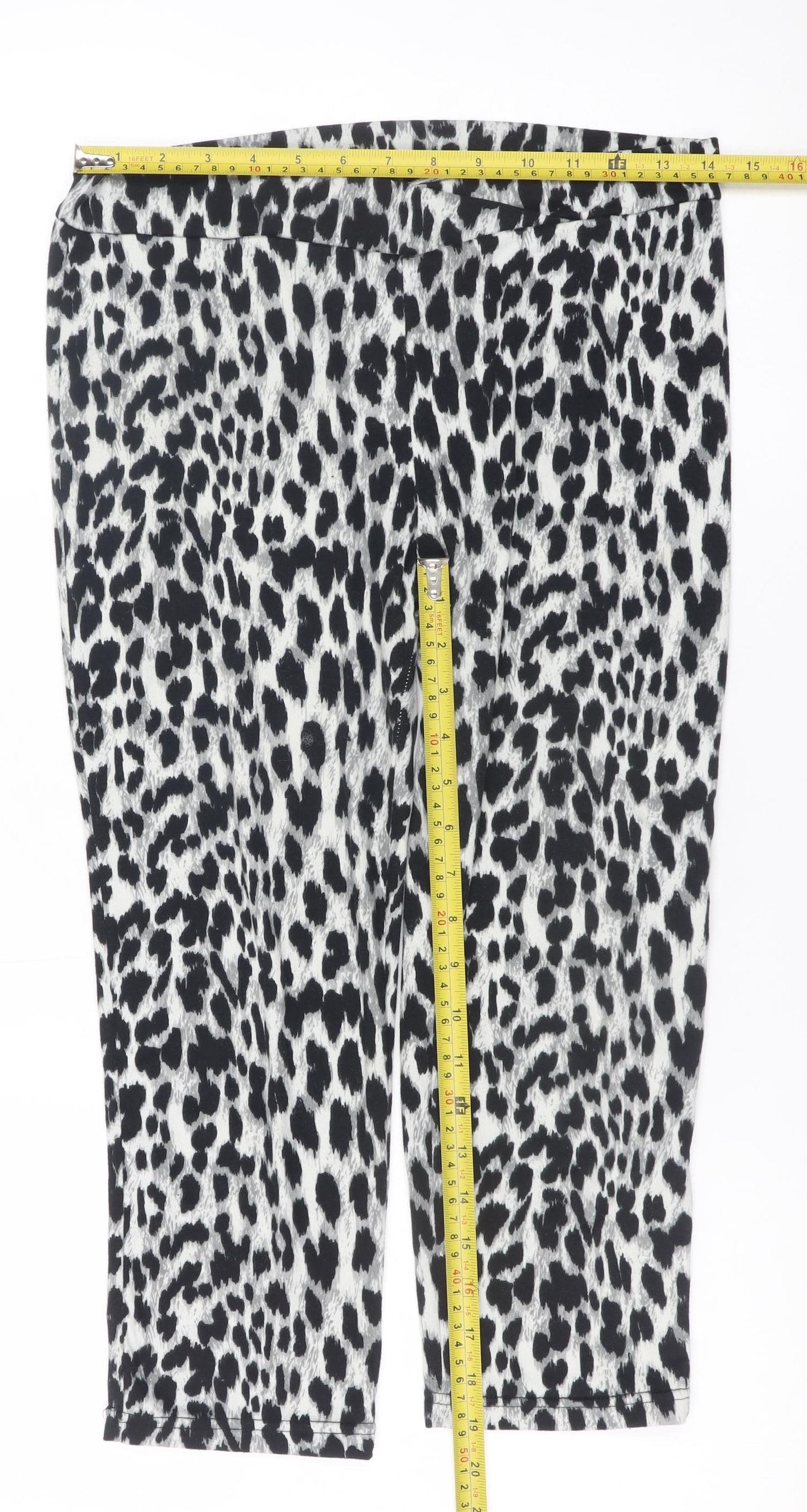 Womens UK Size L Poof!  Capri Multicoloured Leggings