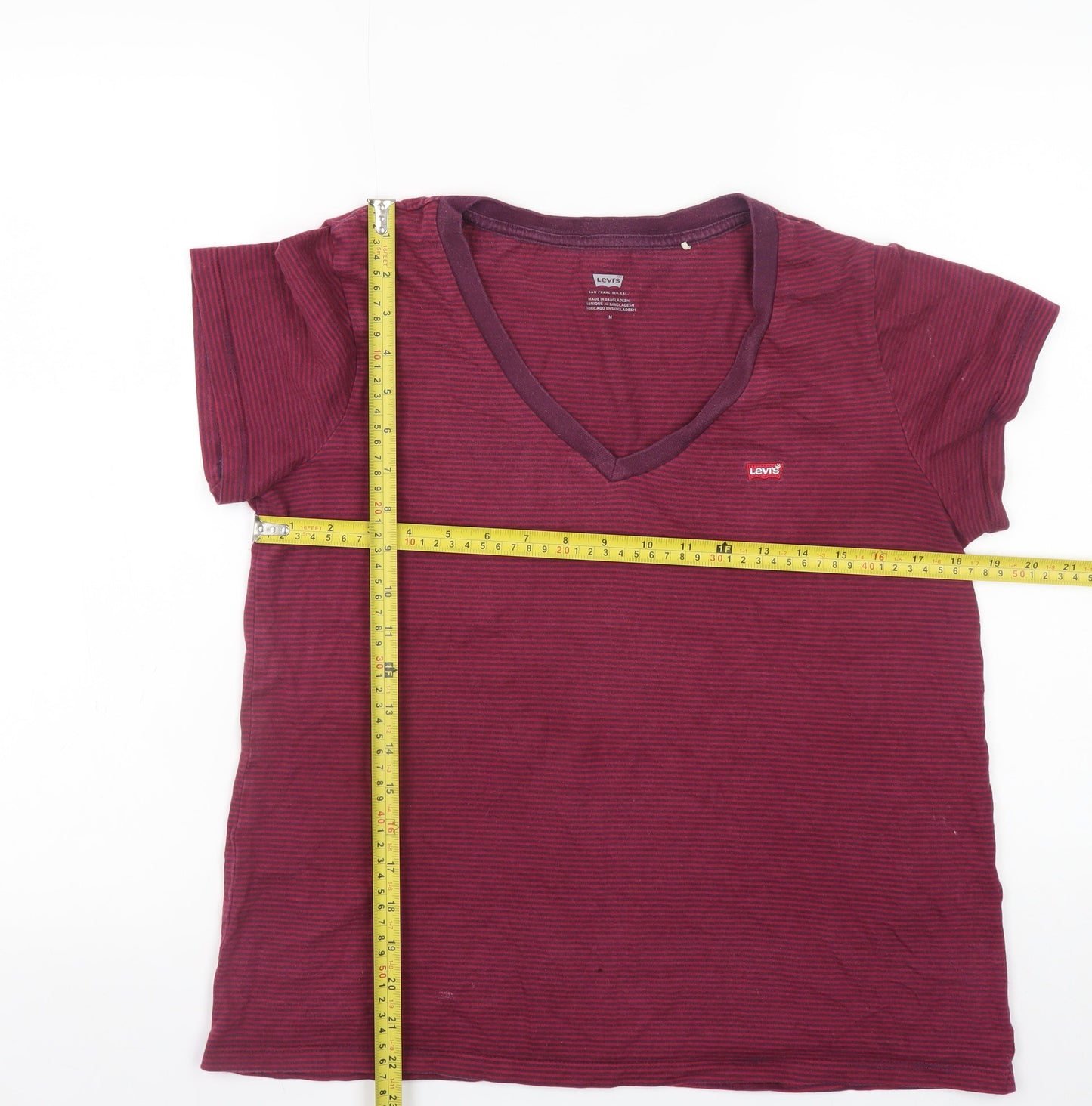 Womens UK Size M Levi's Red Basic T-Shirt