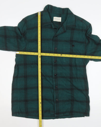 Far Afield Men's Green Check Cotton Long Sleeve Button-Up Shirt Size M