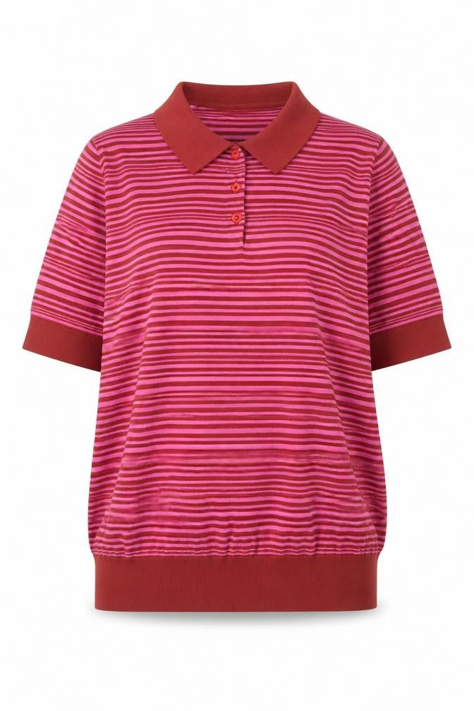 Womens UK Size L John Smedley Red Classic Polo