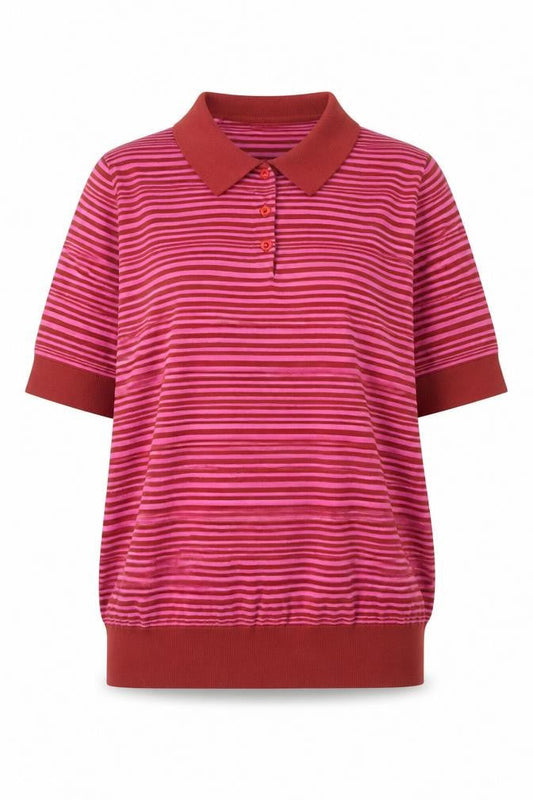 Womens UK Size L John Smedley Red Classic Polo