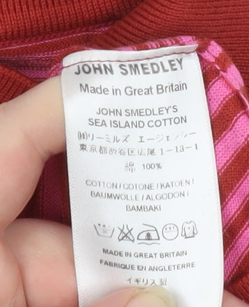Womens UK Size L John Smedley Red Classic Polo