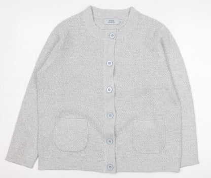Womens UK Size 14-16 Honor Millburn Grey Cardigan Jumper