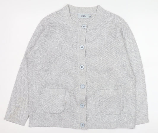 Womens UK Size 14-16 Honor Millburn Grey Cardigan Jumper