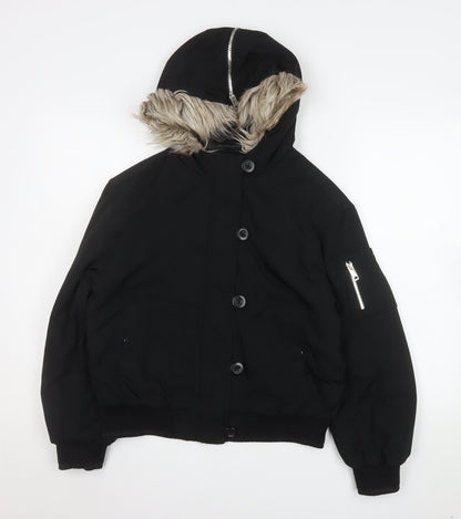 Girls UK Size 12-13 Years Marks and Spencer Black Puffer Jacket