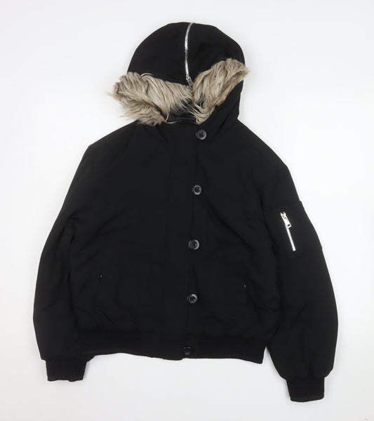 Girls UK Size 12-13 Years Marks and Spencer Black Puffer Jacket