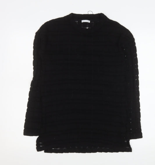 Womens UK Size S Zara Black Basic Blouse