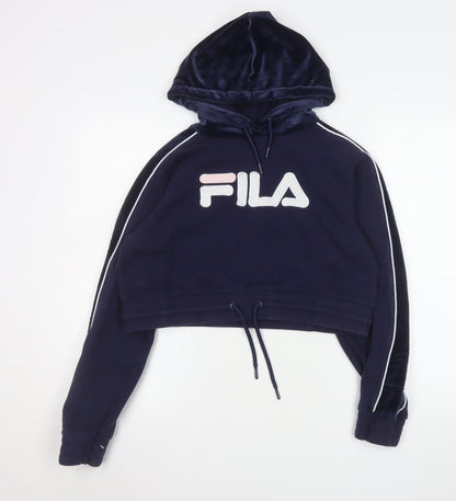 Womens UK Size 12 FILA Blue Pullover Hoodie