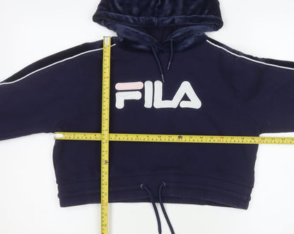 Womens UK Size 12 FILA Blue Pullover Hoodie