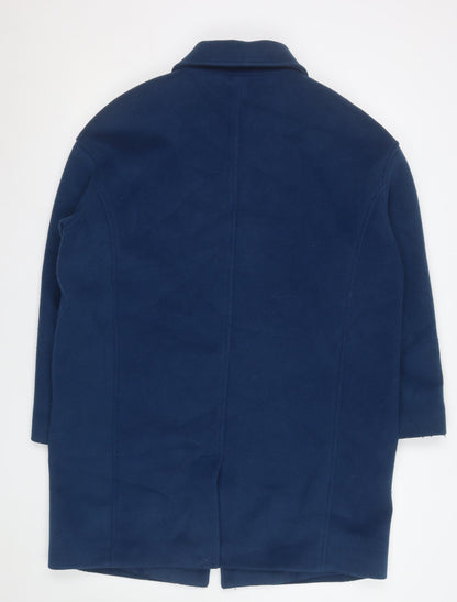 Womens UK Size 14 Marks and Spencer Blue Overcoat