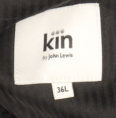 Mens UK Size L Kin by John Lewis Regular Fit Dress Pants Blue Trousers