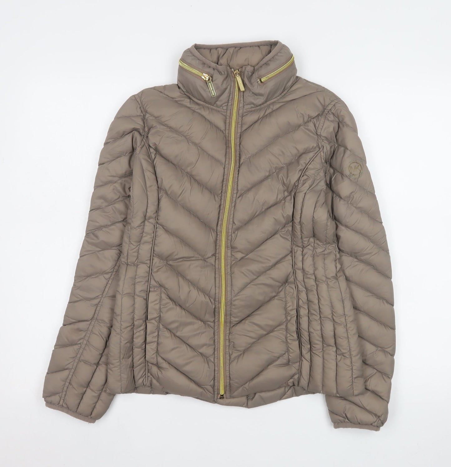 Womens UK Size XS Michael Kors Brown Puffer Jacket